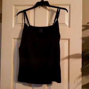 Soft black Dress Barn cami with adjustable straps.  Size 3X
